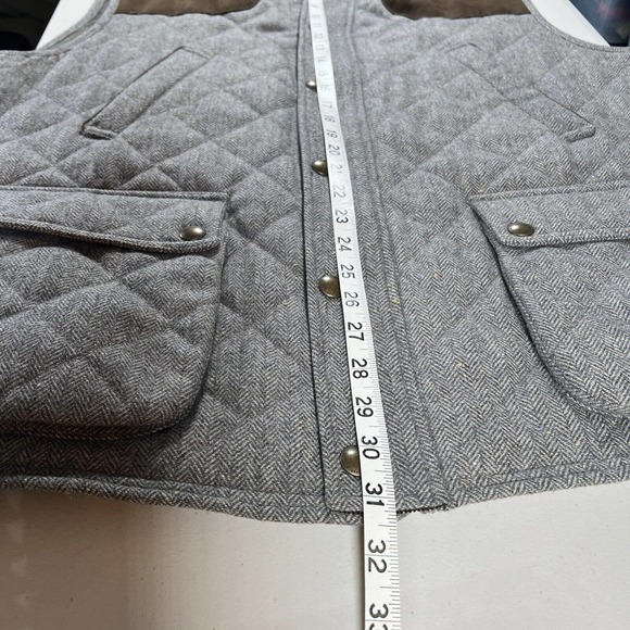 Jos A Bank Quilted Vest Herringbone Wool Blend Collar Buckle Men 1X Big & Tall - Picture 10 of 10